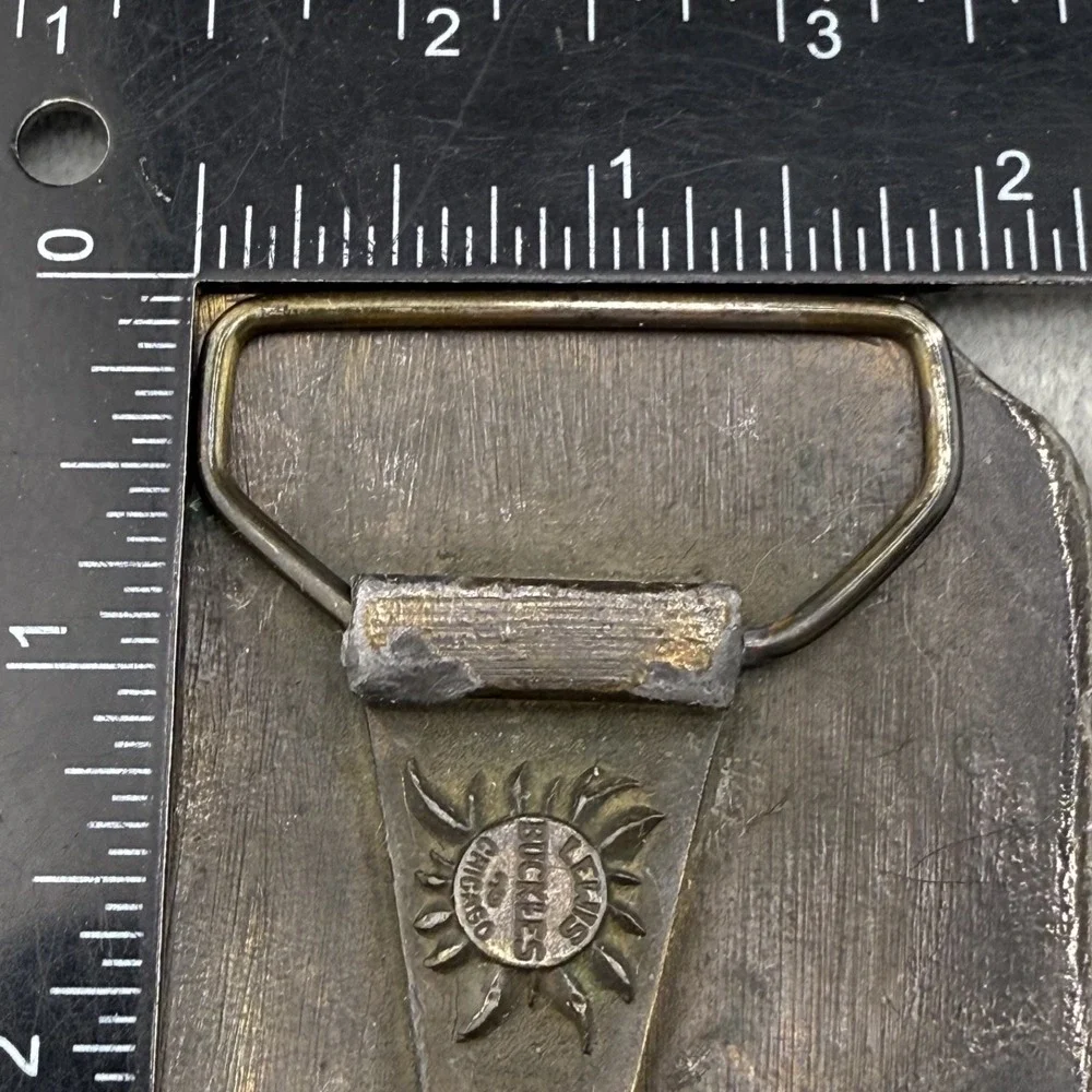 Vintage‎ Lewis Buckles Belt Buckle Gold American Express Train Brass One Size